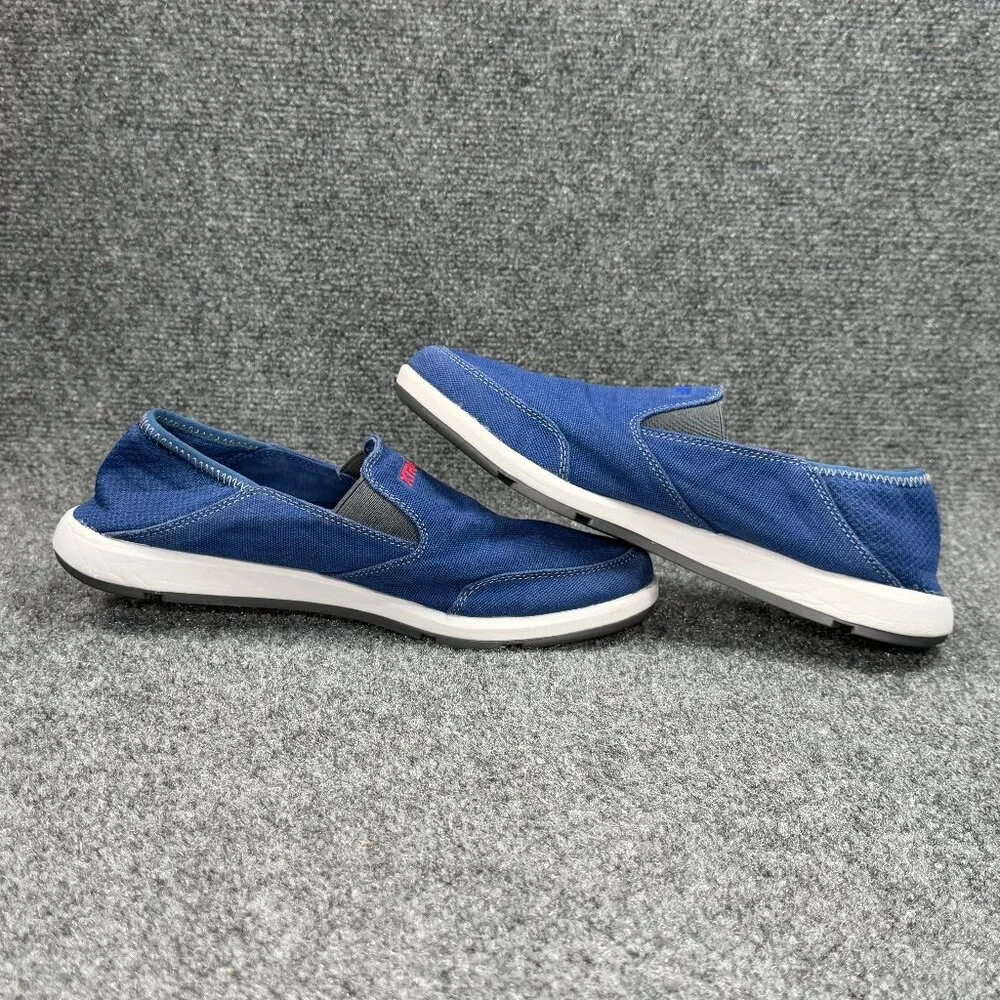 XtraTuf YellowTail Slip On Deck Shoes Men's Size‎ 8 Blue Canvas Convertible Heel